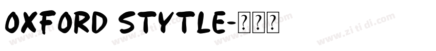 OXFORD STYTLE字体转换